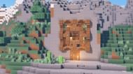 Modular houses like these can be built anywhere on a mountain (Image via Mojang || Reddit/u/Minetectural)
